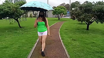 Collection Of Colombian Wife'S Exhibitionist Acts: Big Natural Tits, Pussy, And Cameltoe.