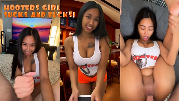 Amateur-Hooters-Server Wird Hart Gefickt!