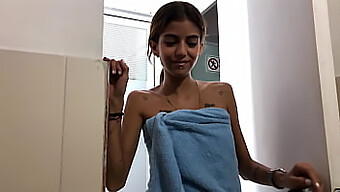 Young Indian Stepsister Receives Cum In The Bathroom